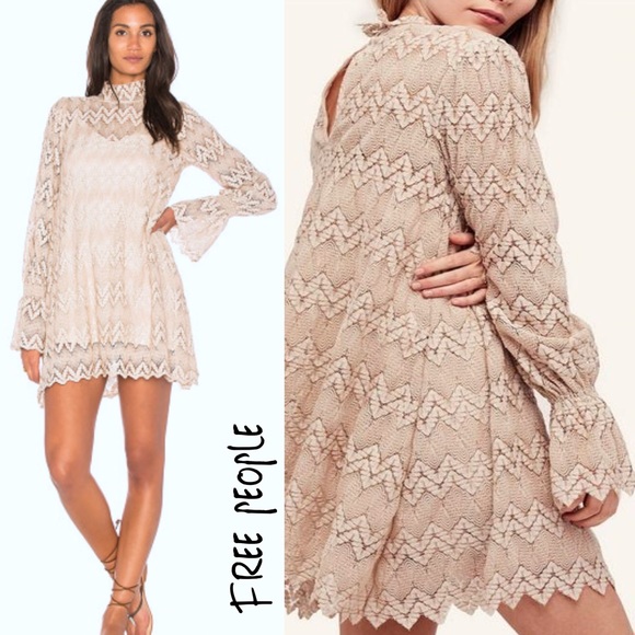 Free People Dresses & Skirts - NWT FREE PEOPLE Simone crochet mini dress